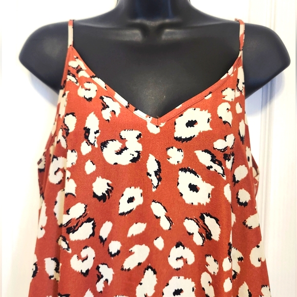 JODIFL Burnt Orange Sleeveless Spaghetti Strap Sundress Size Medium NWT - Picture 3 of 5